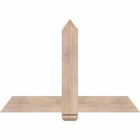 Ekena Millwork Eugene Smooth Timber Gable Bracket, Douglas Fir, 48"W x 32"H x 1 1/2"D x 5 1/2"F, 16/12 Pitch GBW048X32X0206EUG00SDF